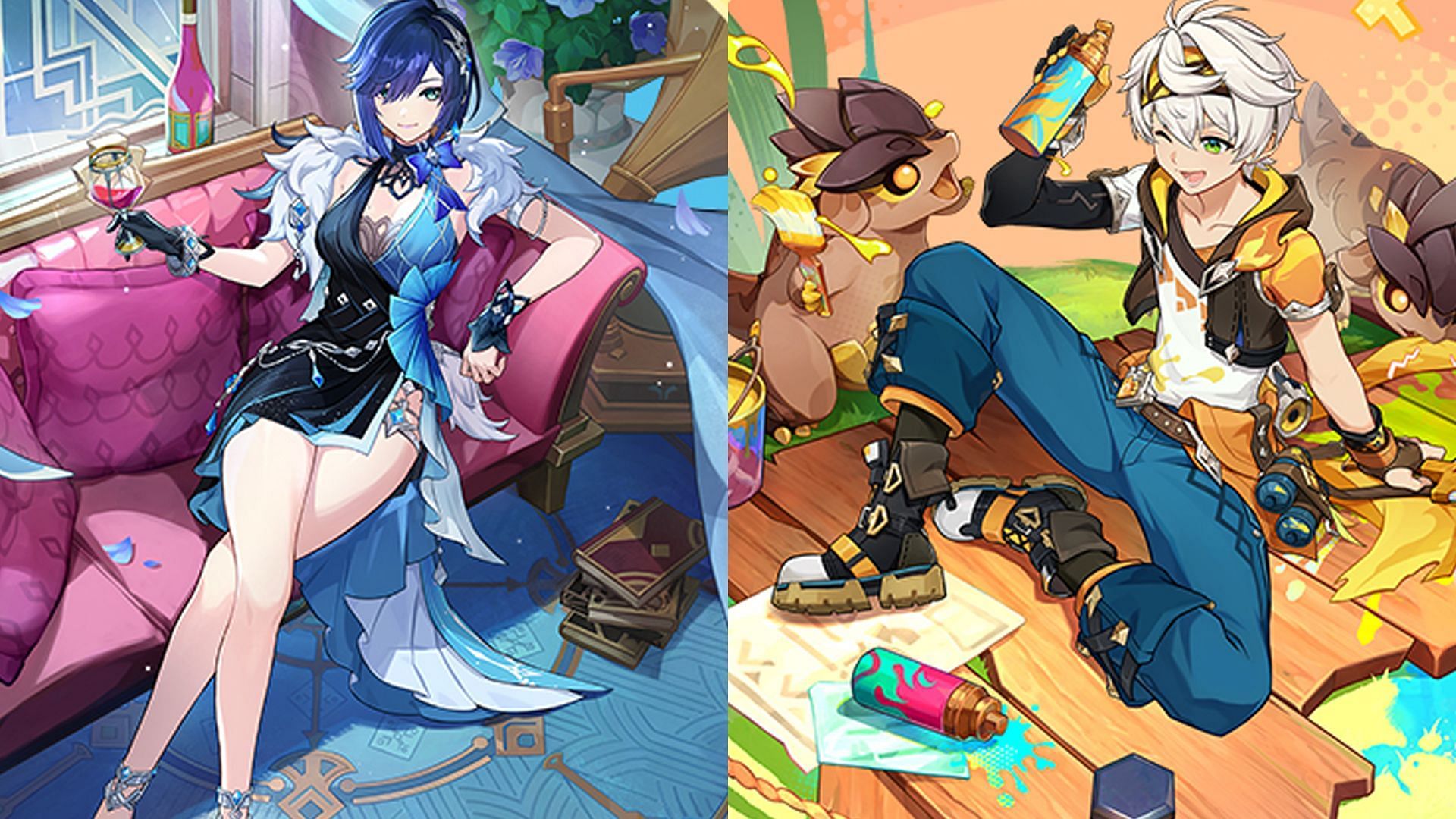 Yelan and Bennett will be getting new skins (Image via HoYoverse)